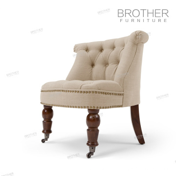 Estilo europeu simples bela sala de estar um tecido seater relaxante cadeira com asa alta de volta